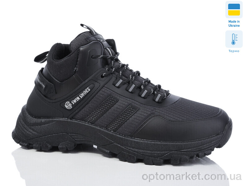 Купить Кросівки чоловічі 2304-2 термо Swin чорний, фото 1