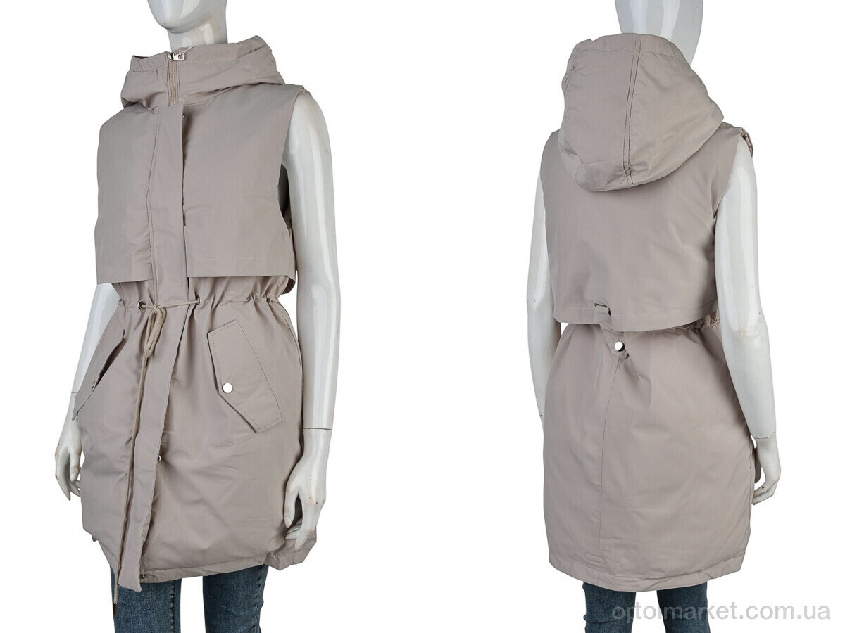 Купить Жилетка жіночі 2315 (12126) beige JINGPINFUSHI бежевий, фото 3