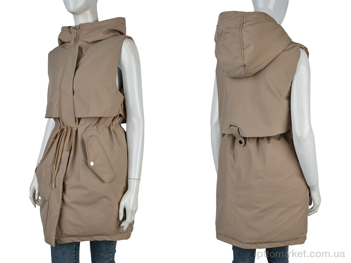 Купить Жилетка жіночі 2315 (12126) d.beige JINGPINFUSHI коричневий, фото 3