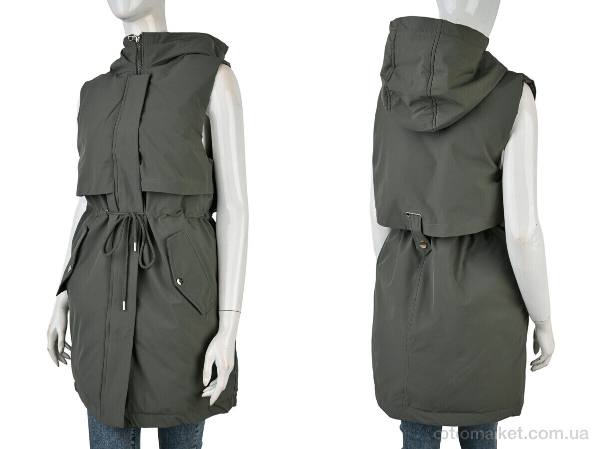 Купить Жилетка жіночі 2315 (12126) green JINGPINFUSHI зелений, фото 3