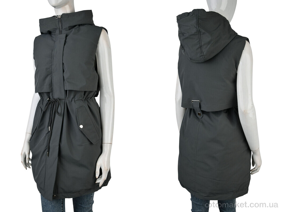 Купить Жилетка жіночі 2315 (12126) grey JINGPINFUSHI сірий, фото 3