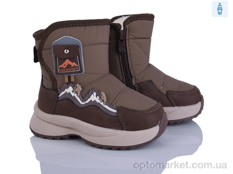 Купить Дутики дитячі 2315-7T B&G коричневий, фото 1