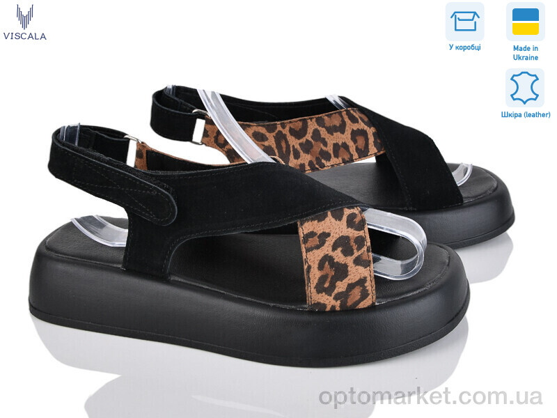 Купить Босоніжки жіночі 23211 ч.з.+лео з. Viscala чорний, фото 1