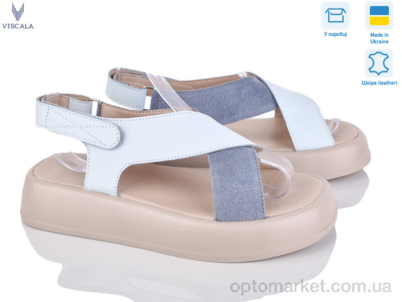 Купить Босоніжки жіночі 23211 джинс ш.+син.з. Viscala блакитний, фото 1