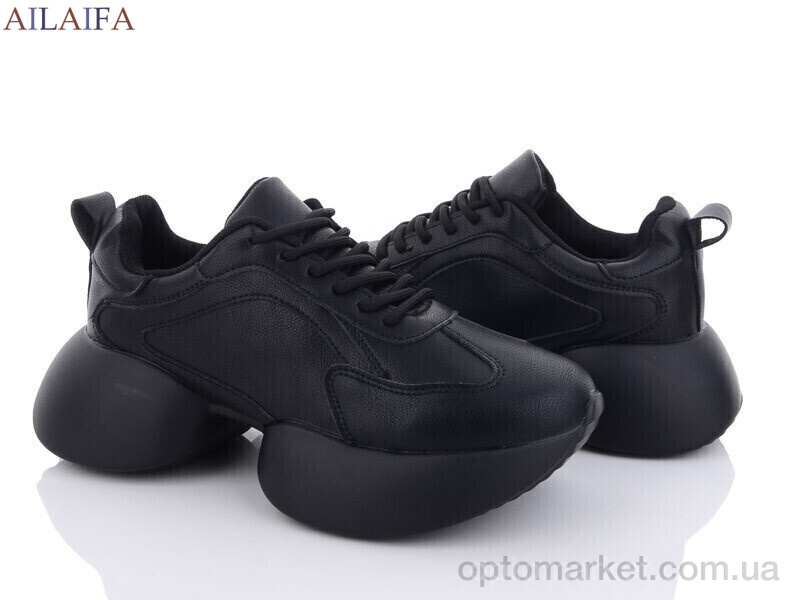 Купить Кросівки жіночі 2351-1 піна Ailaifa чорний, фото 1