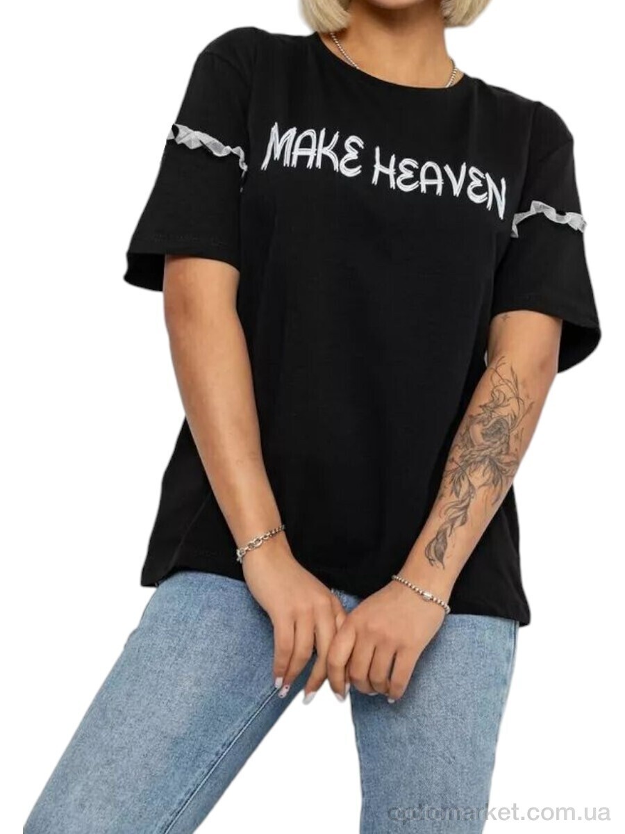 Купить Футболка жіночі 2351 чорний Massmag чорний, фото 1