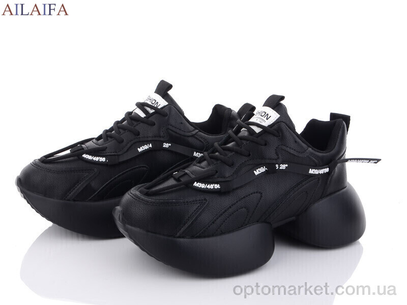 Купить Кросівки жіночі 2353-1 піна Ailaifa чорний, фото 1