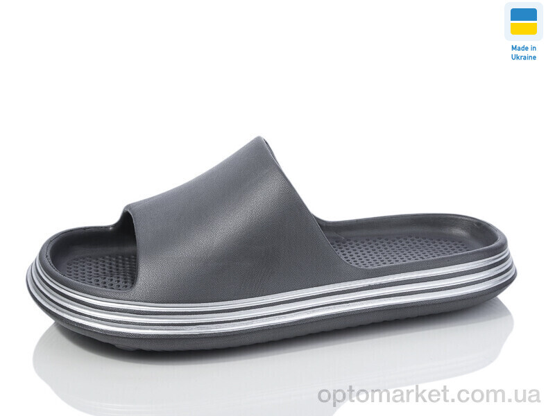 Купить Шльопанці чоловічі 236 графіт Крок сірий, фото 1