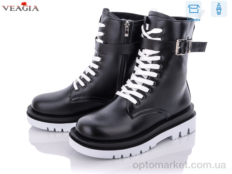 Купить Черевики жіночі 2360-2 Veagia чорний, фото 1