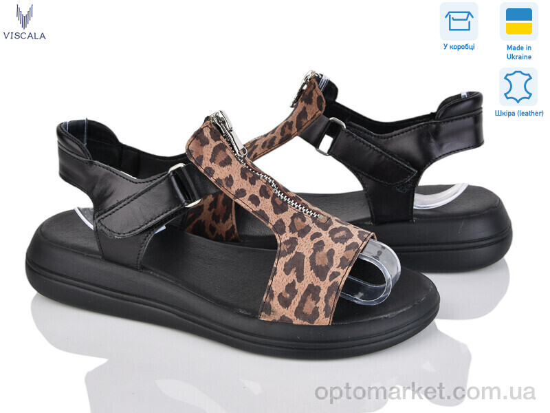 Купить Босоніжки жіночі 23920 ч.ш.+кор.нуб. Viscala чорний, фото 1