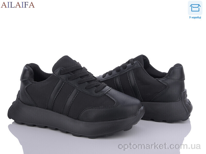 Купить Кросівки жіночі 2393 піна Ailaifa чорний, фото 1