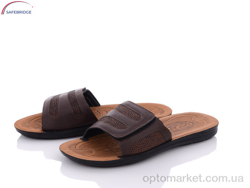 Купить Шльопанці чоловічі 24-Ш5001F brown Oscar коричневий, фото 1