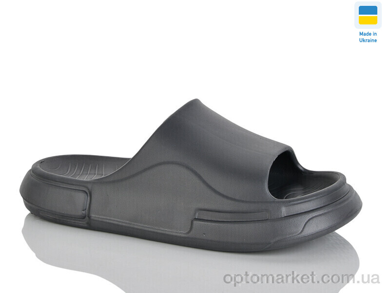 Купить Шльопанці чоловічі 240 графіт Крок сірий, фото 1