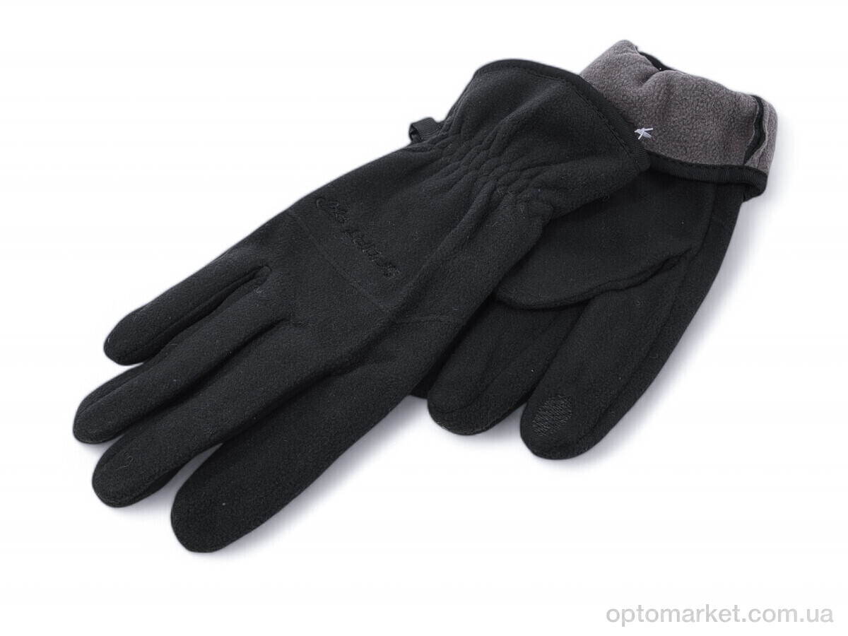 Купить Рукавички чоловічі 24005 фліс black Rubi чорний, фото 2