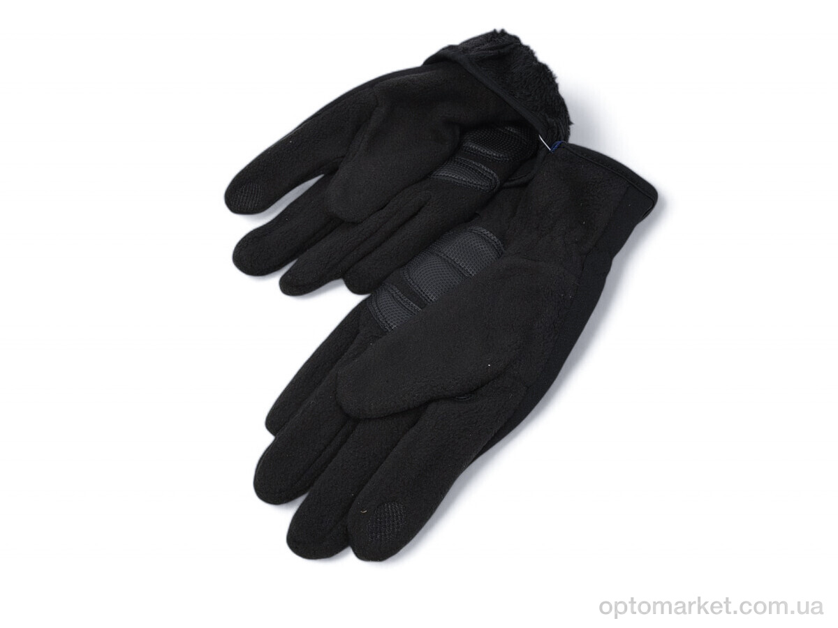 Купить Рукавички чоловічі 2404-1 хутро black Rubi чорний, фото 2