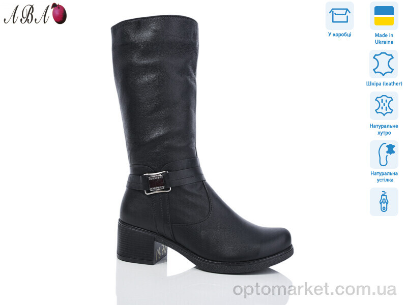 Купить Чоботи жіночі 244D DJUS SHOES чорний, фото 1