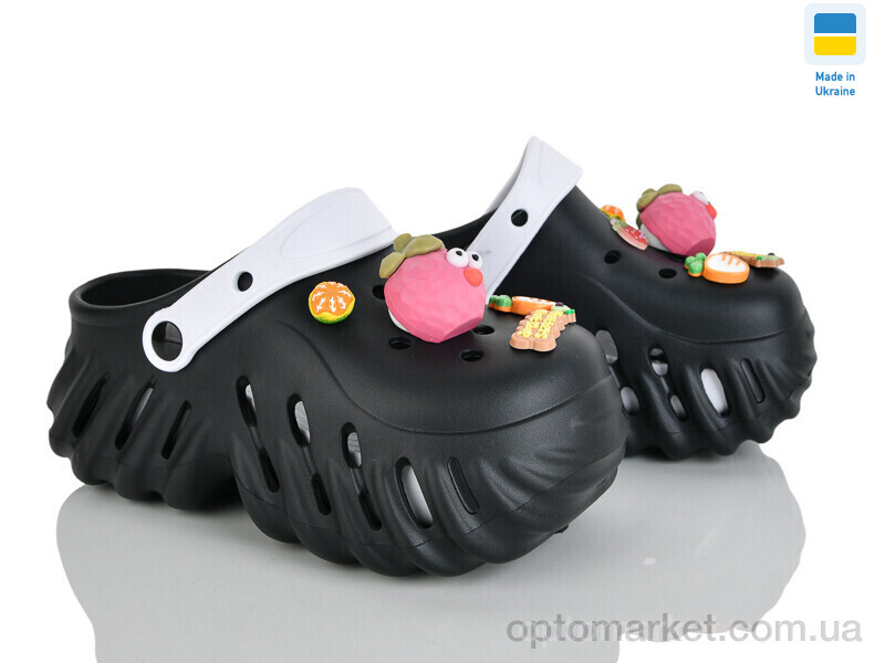 Купить Крокси жіночі 24505-361B Luck Line чорний, фото 1