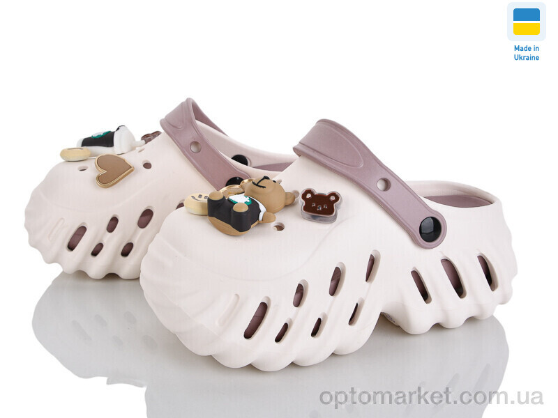 Купить Крокси жіночі 24505-396B Luck Line бежевий, фото 1