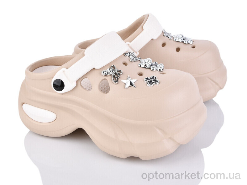 Купить Крокси жіночі 24506-381B Luck Line бежевий, фото 1