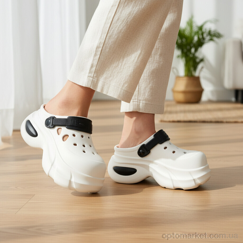 Купить Крокси жіночі 24506-387 Luck Line білий, фото 2