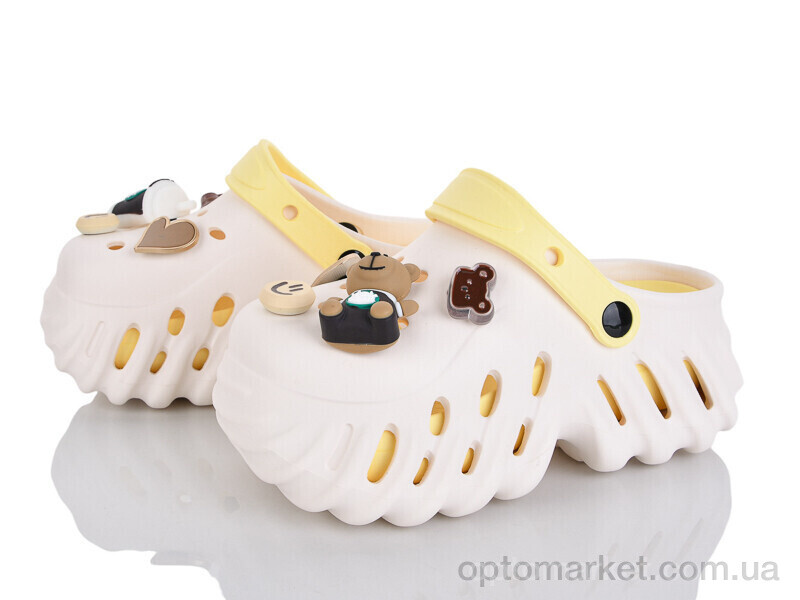 Купить Крокси жіночі 24506-390B Luck Line бежевий, фото 1