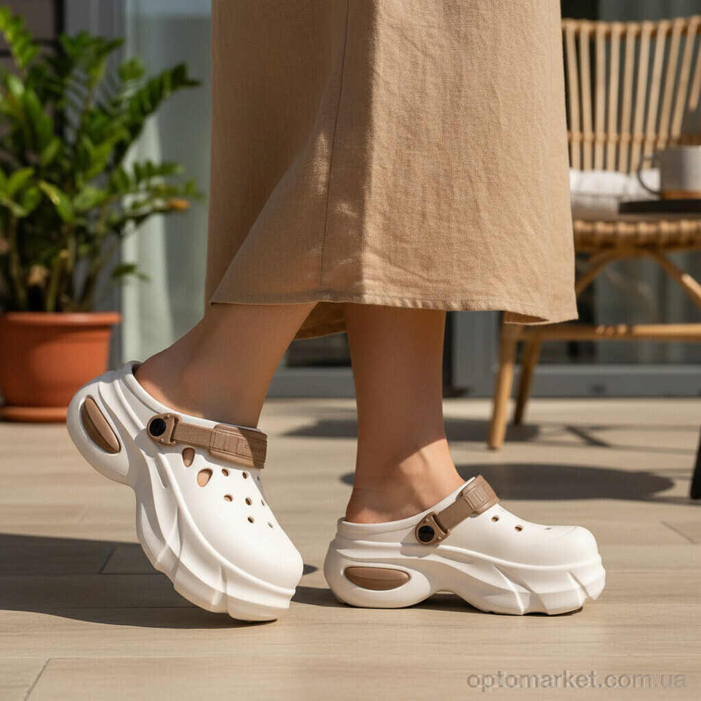 Купить Крокси жіночі 24506-396 Luck Line бежевий, фото 2