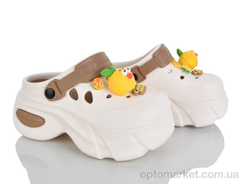 Купить Крокси жіночі 24506-396A Luck Line бежевий, фото 1