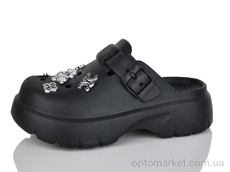 Купить Крокси жіночі 2461-361A Luck Line чорний, фото 1