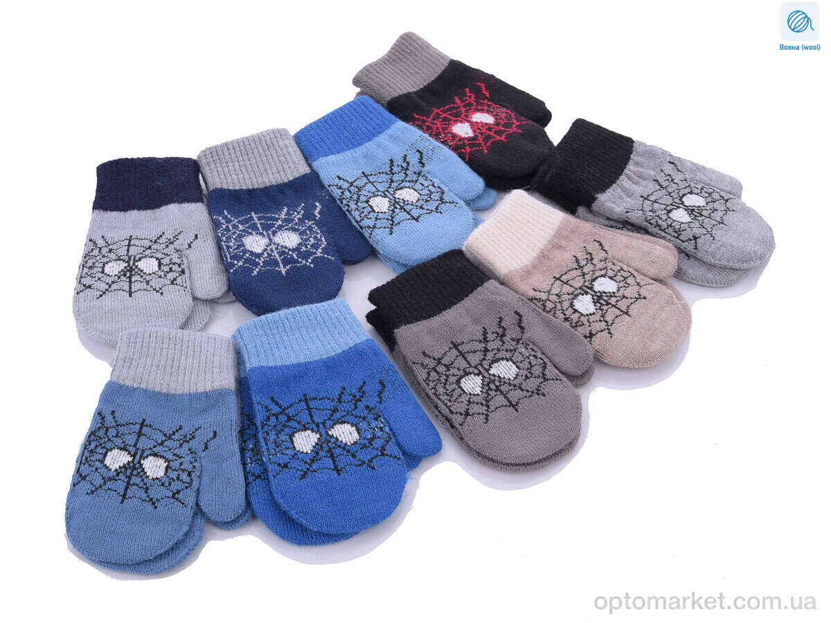 Купить Рукавиці дитячі 2492 S вовна mix RuBi мікс, фото 1