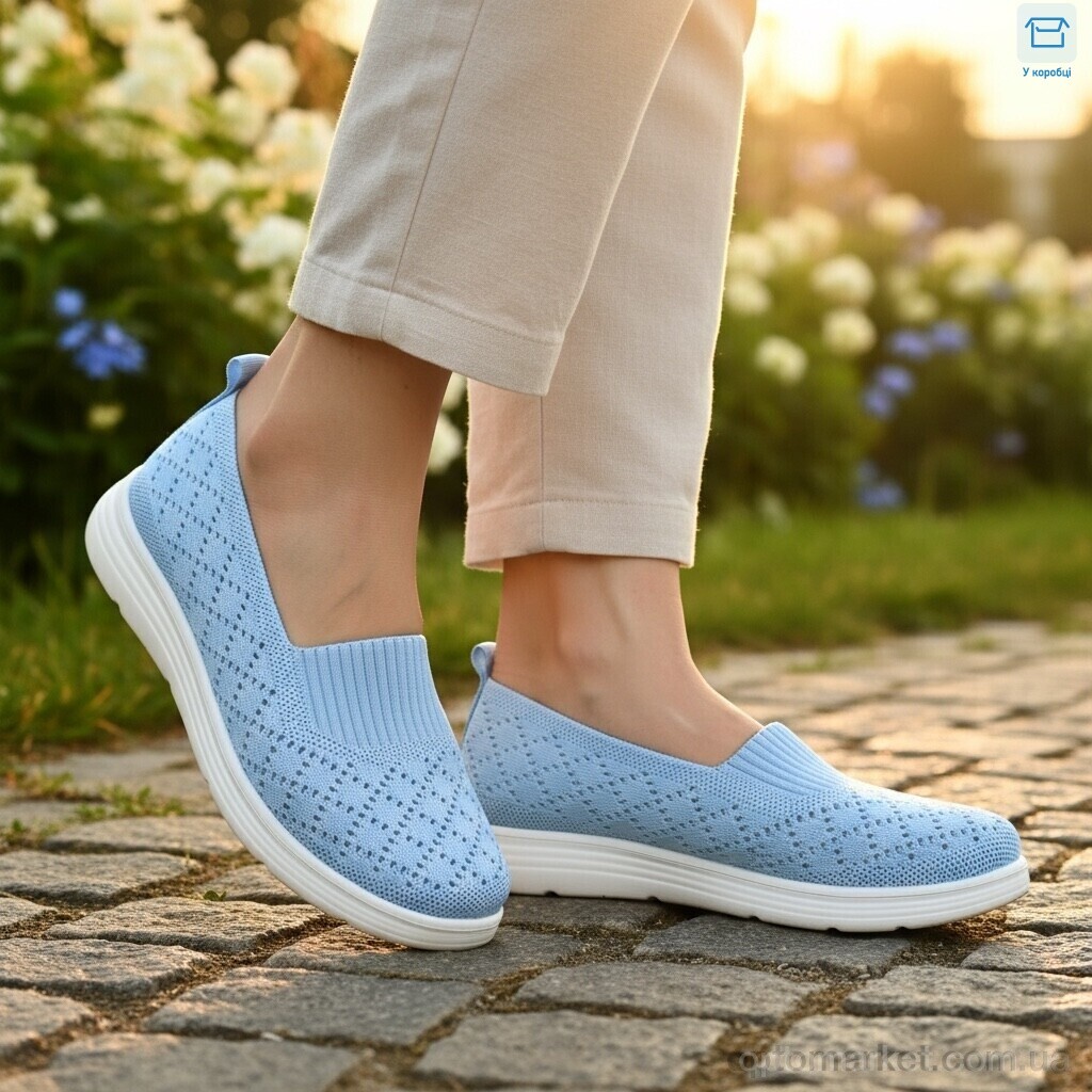 Купить Сліпони жіночі 2501-8 MD блакитний, фото 2