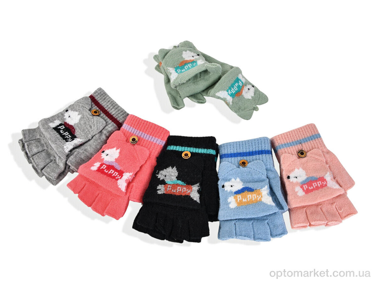 Купить Рукавиці дитячі 2501M (14см) хутро mix Rubi мікс, фото 1