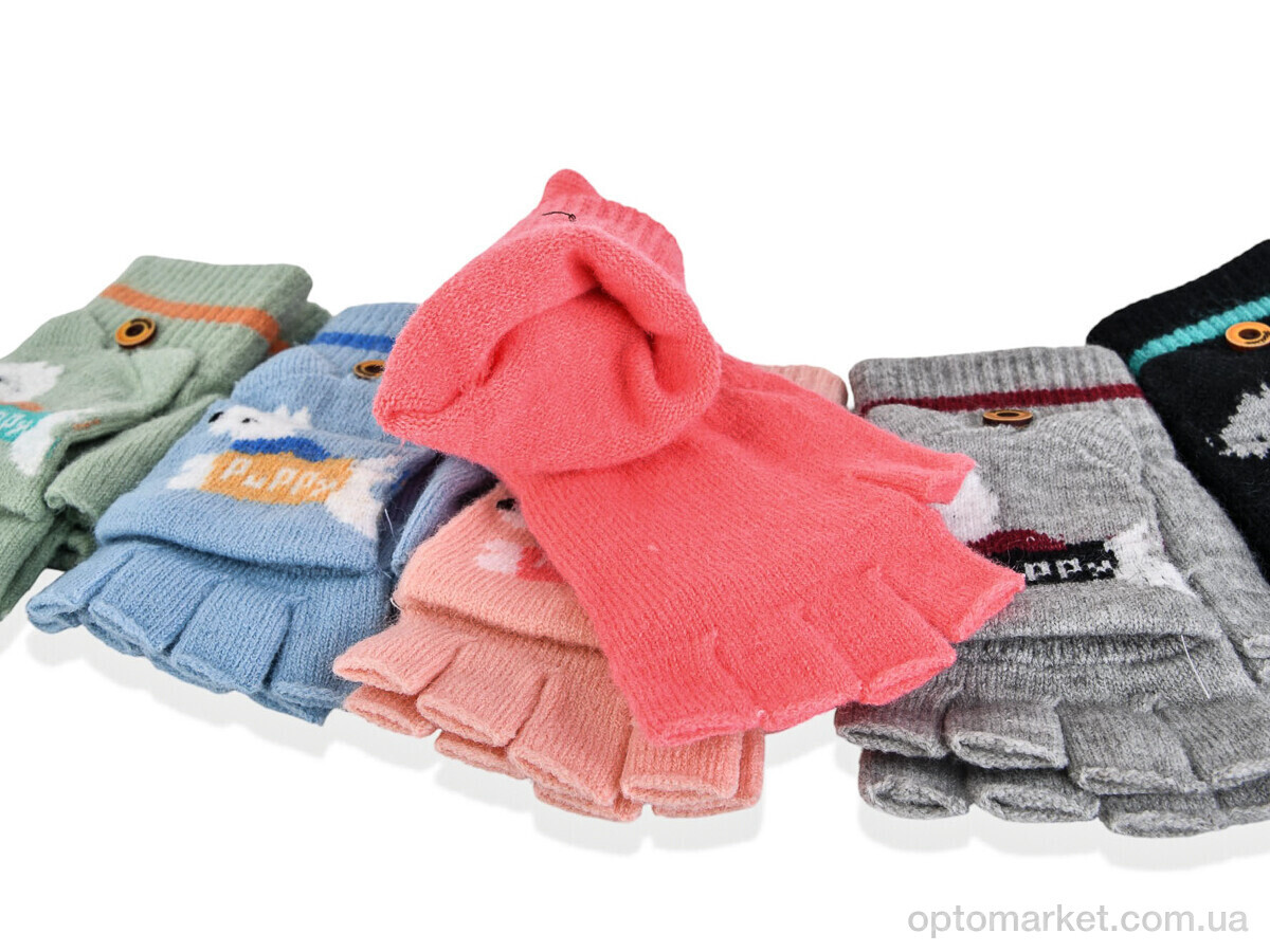 Купить Рукавиці дитячі 2501S (12см) хутро mix Rubi мікс, фото 2