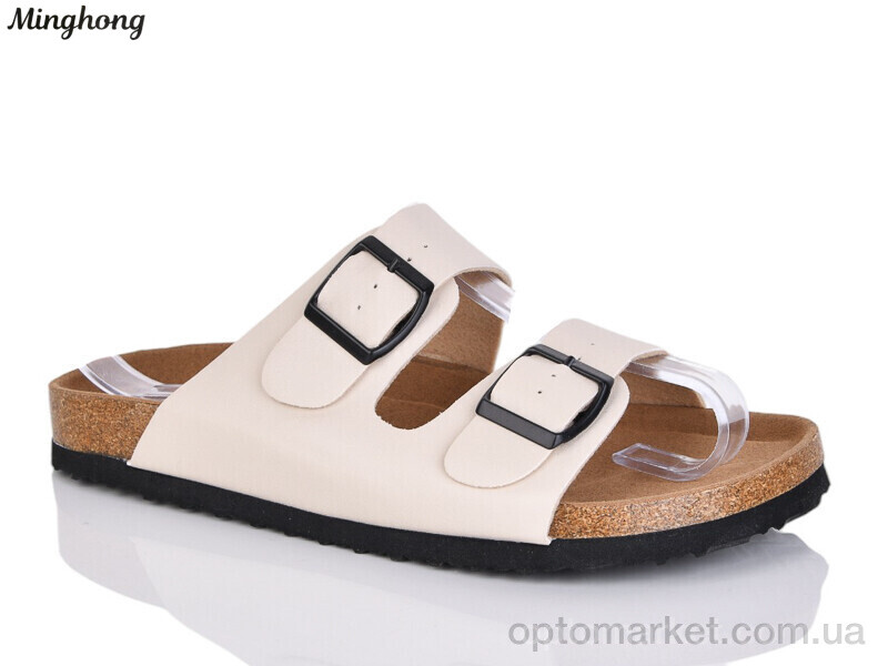 Купить Шльопанці жіночі 2502 beige Minghong бежевий, фото 1