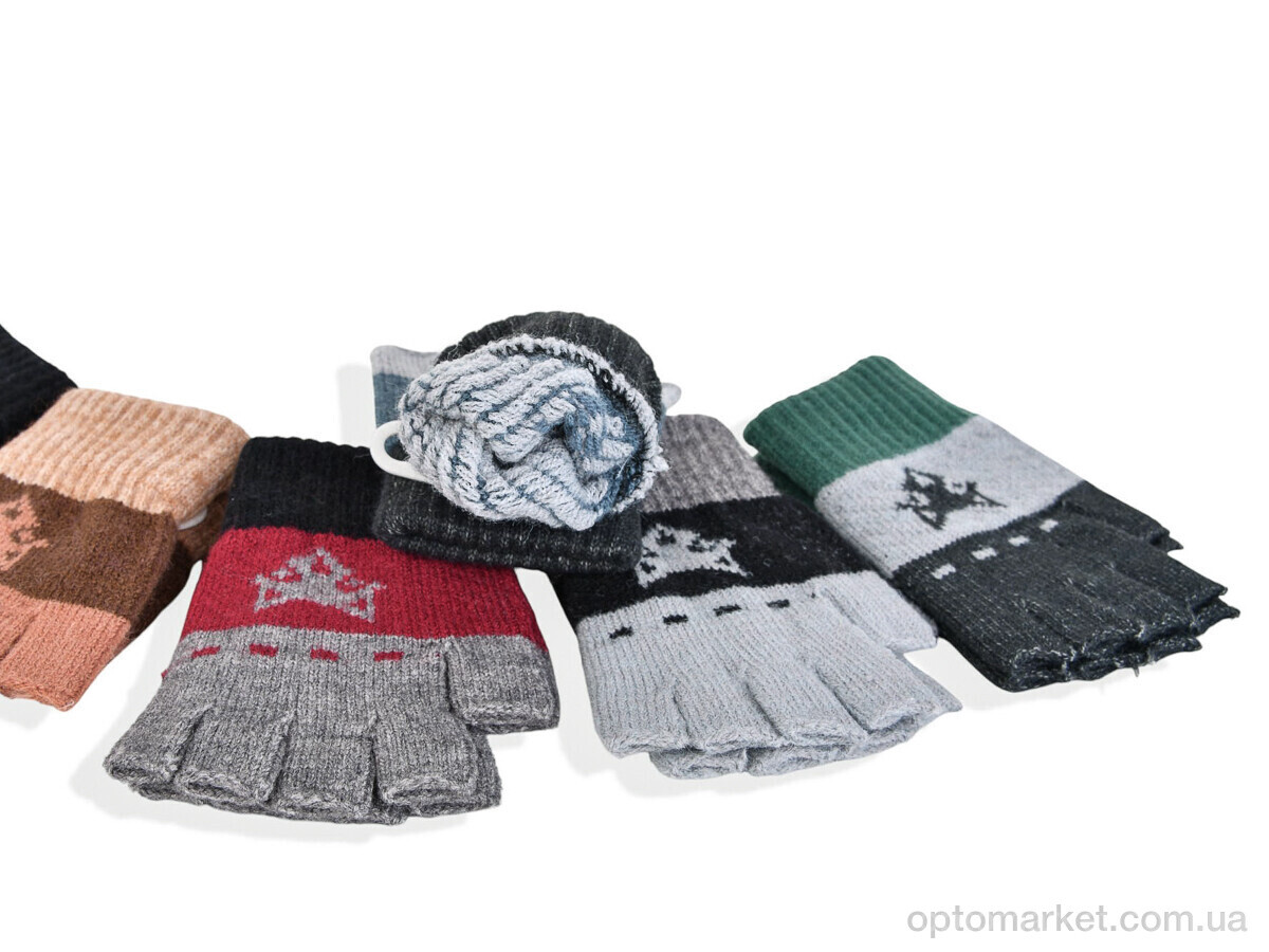 Купить Рукавички дитячі 2508S (13,5см) хутро mix Rubi мікс, фото 2