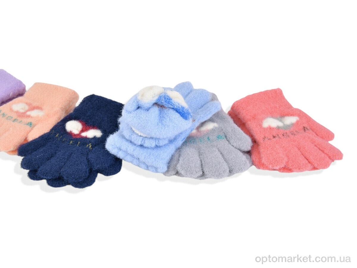 Купить Рукавички дитячі 2512 (11см) хутро mix Rubi мікс, фото 2