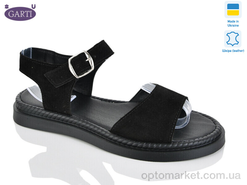 Купить Босоніжки жіночі 2514 чорний замш Garti чорний, фото 1