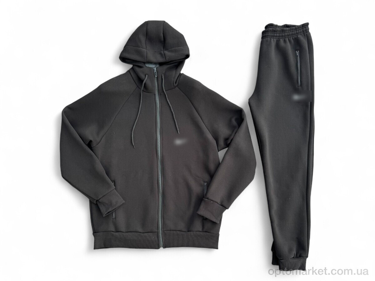 Купить Спортивний костюм чоловічі 2515-1 black N.ke чорний, фото 1