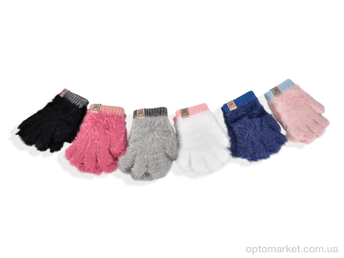 Купить Рукавички дитячі 2517 (13см) хутро mix Rubi мікс, фото 1