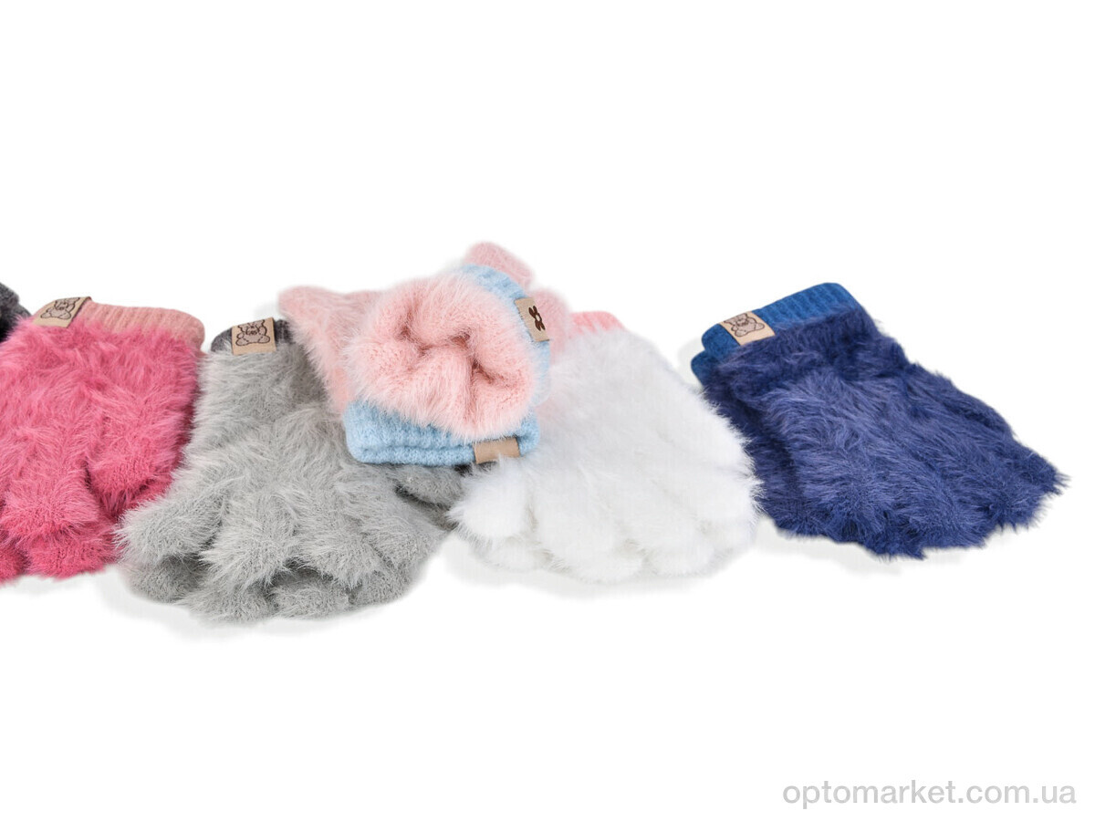 Купить Рукавички дитячі 2517 (13см) хутро mix Rubi мікс, фото 2