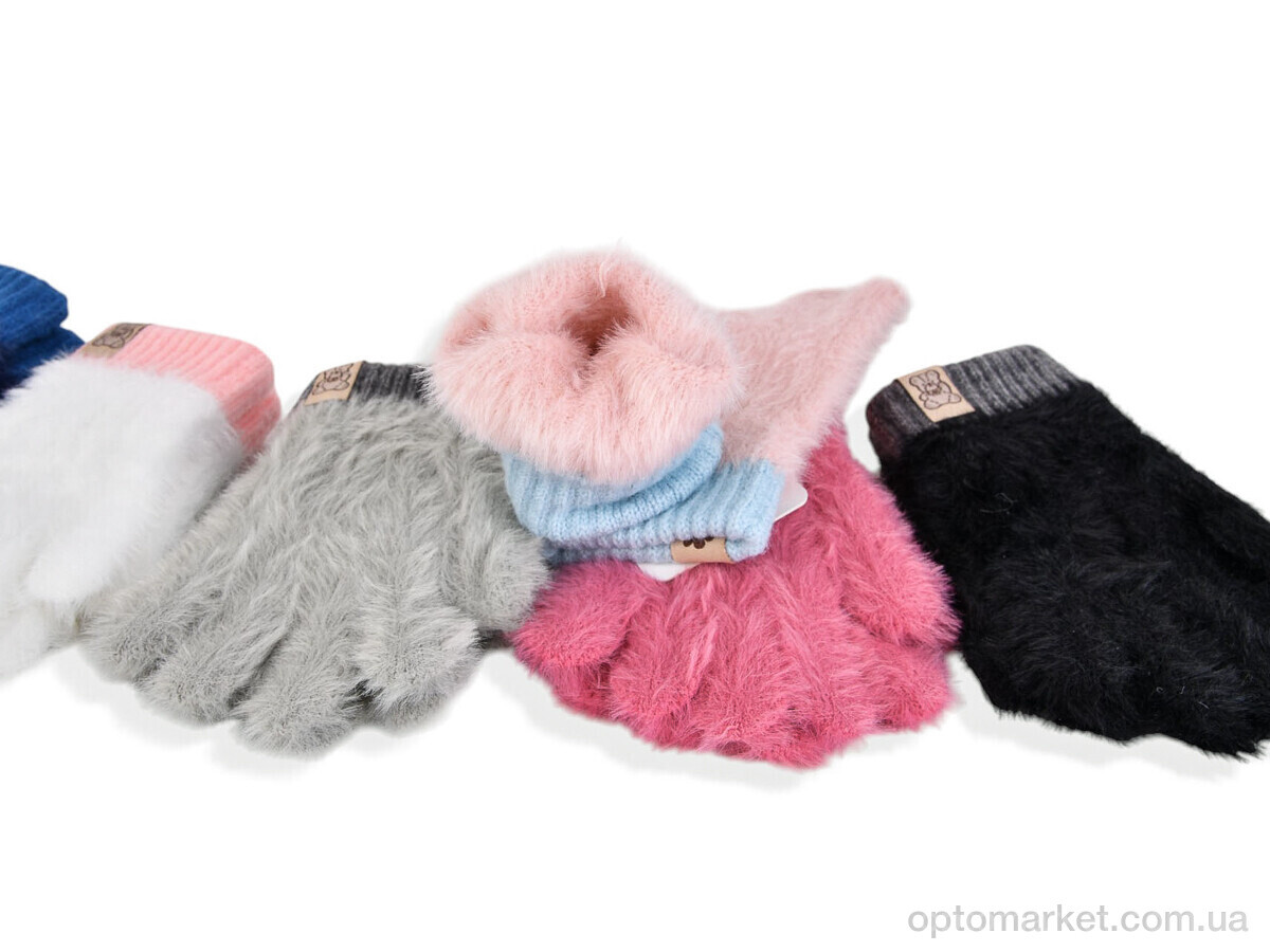 Купить Рукавички дитячі 2517 (15см) хутро mix Rubi мікс, фото 2