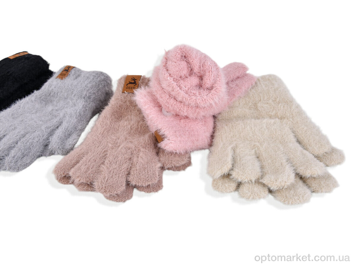 Купить Рукавички дитячі 2518 (14см) хутро mix Rubi мікс, фото 2