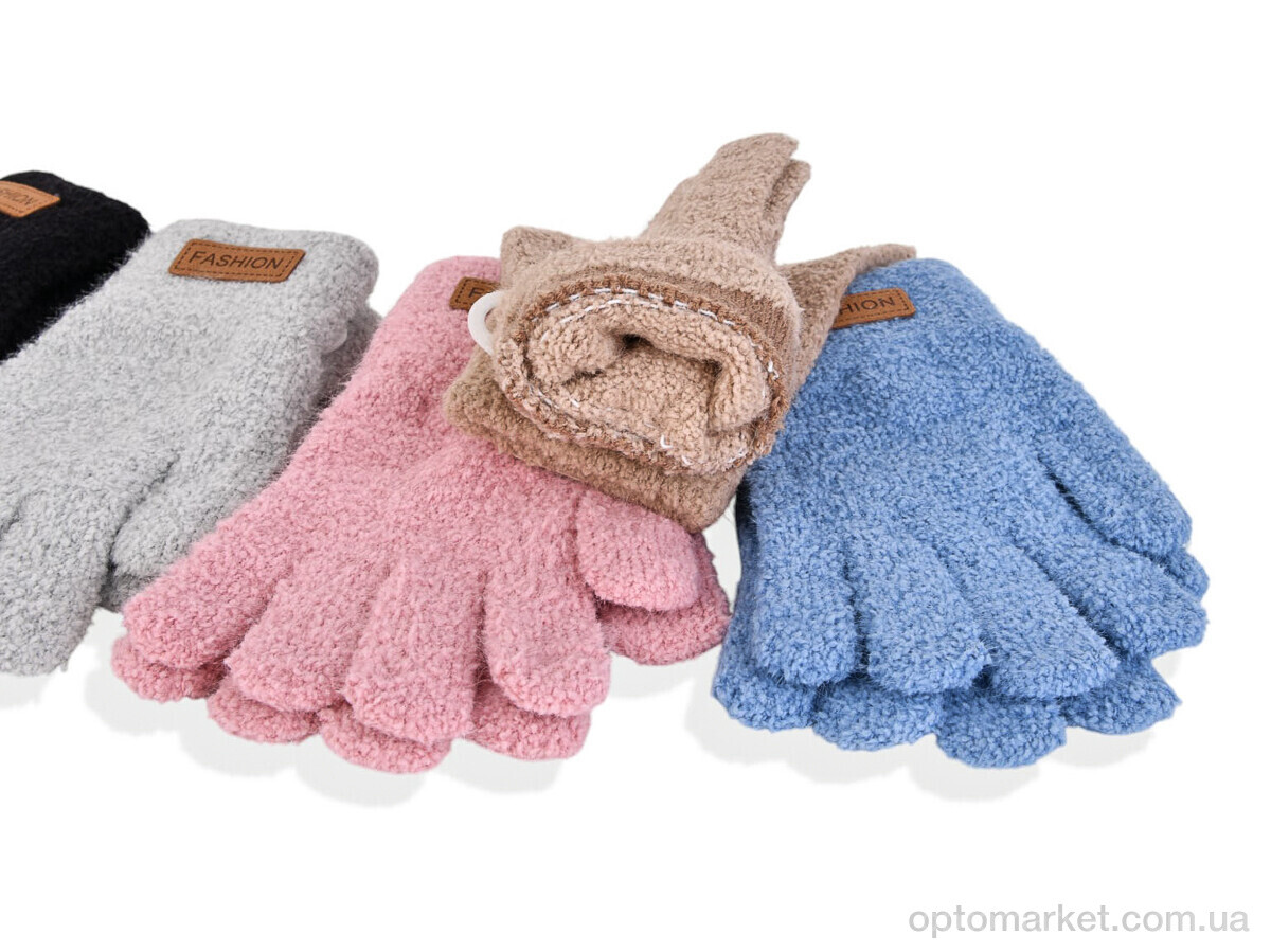 Купить Рукавички дитячі 2520 (16см) хутро mix Rubi мікс, фото 2