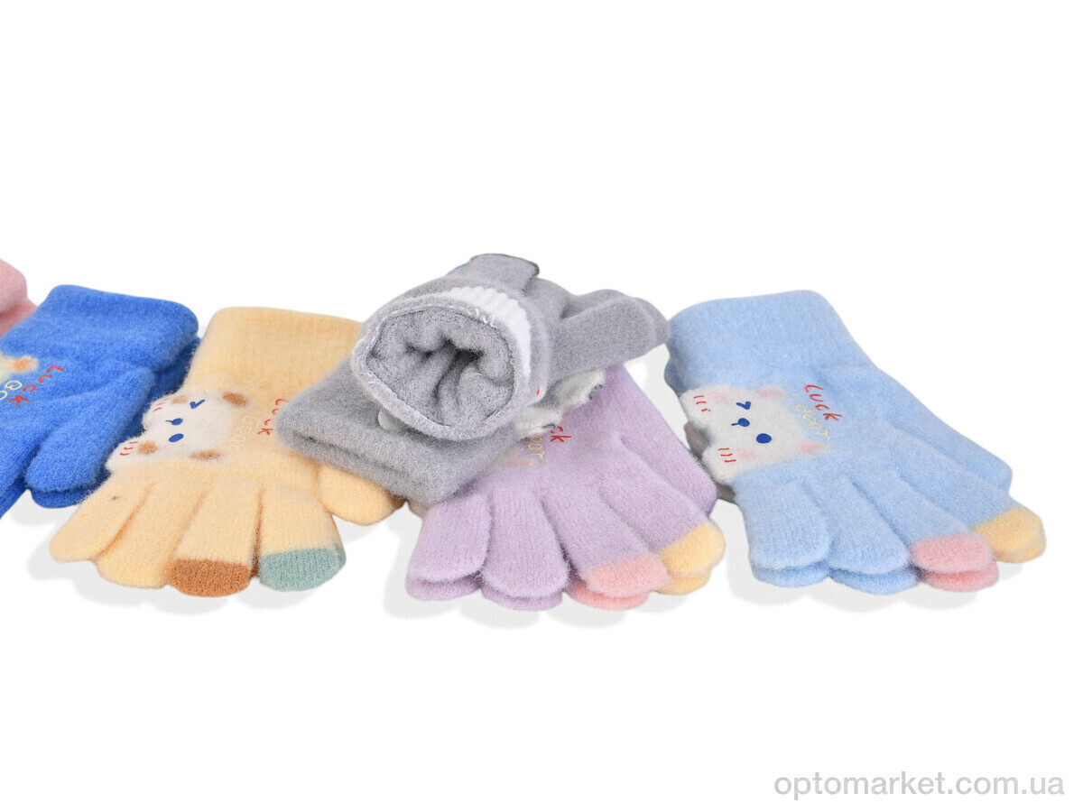 Купить Рукавички дитячі 2527 (13см) хутро mix Rubi мікс, фото 2