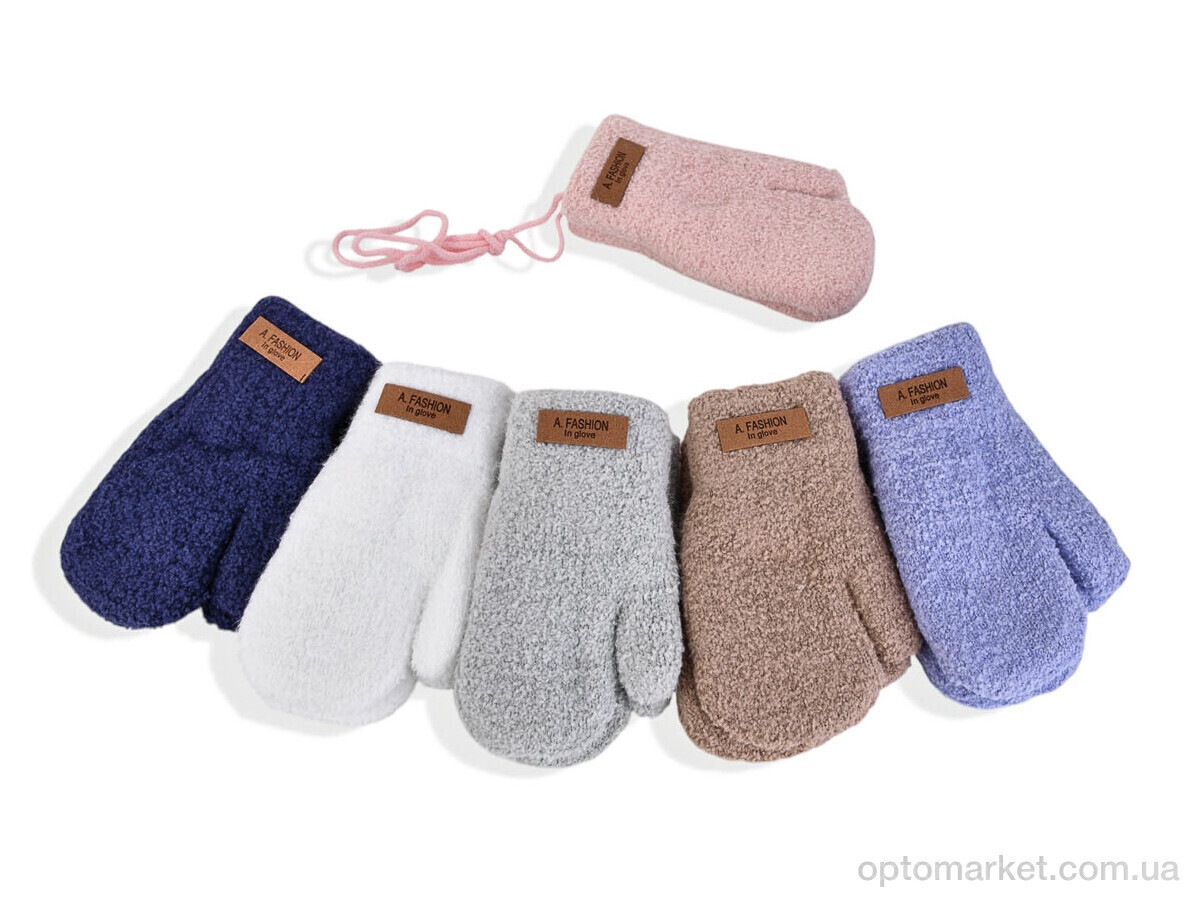 Купить Рукавиці дитячі 2530 (14см) хутро mix Rubi мікс, фото 1