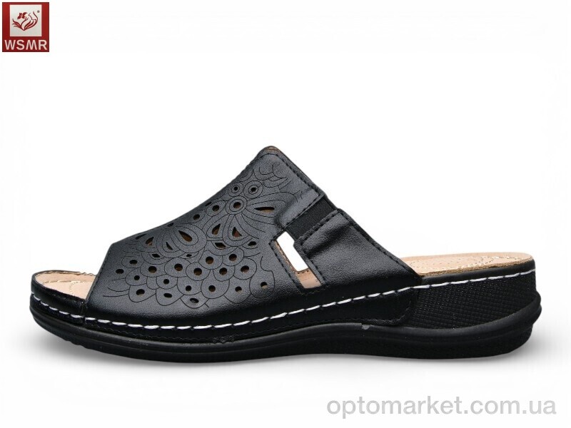 Купить Шльопанці жіночі 2533-1 WSMR чорний, фото 1