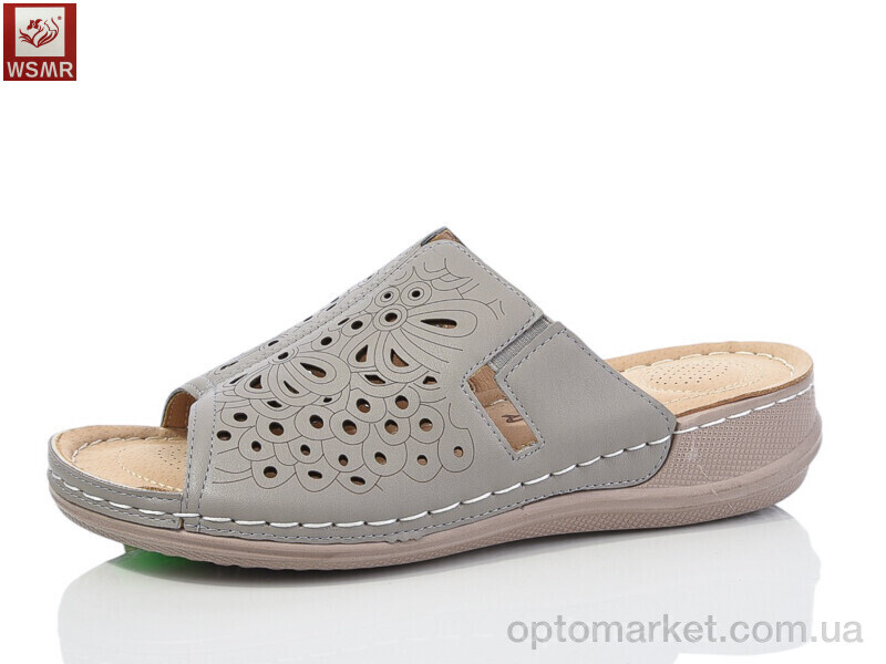 Купить Шльопанці жіночі 2533-4 WSMR сірий, фото 1
