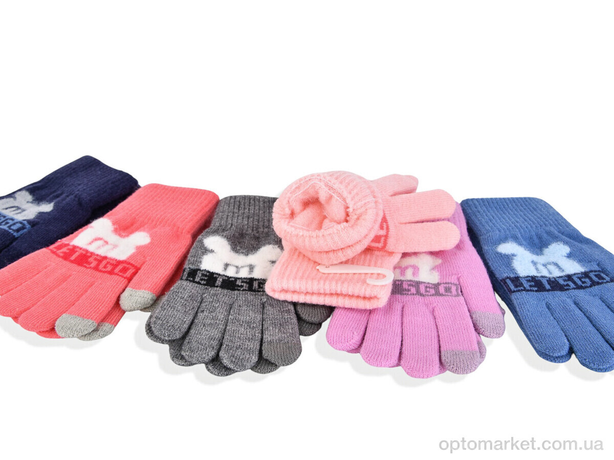 Купить Рукавички дитячі 2534 (16см) хутро mix Rubi мікс, фото 2