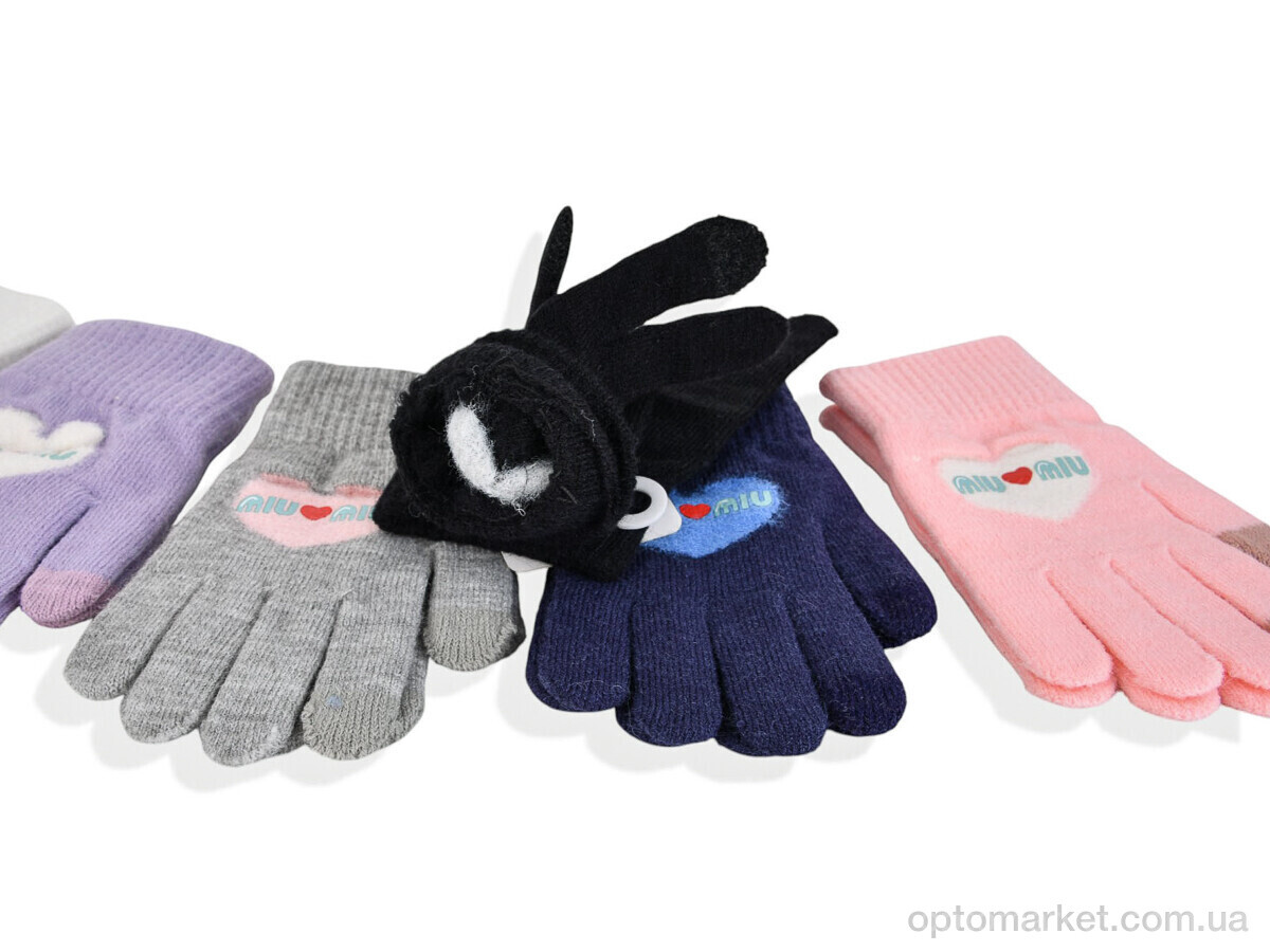 Купить Рукавички дитячі 2535 (16см) хутро mix Rubi мікс, фото 2