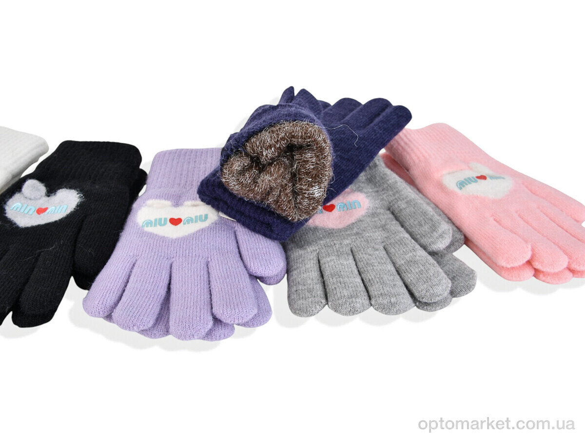 Купить Рукавички дитячі 2537 (16см) хутро mix Rubi мікс, фото 2