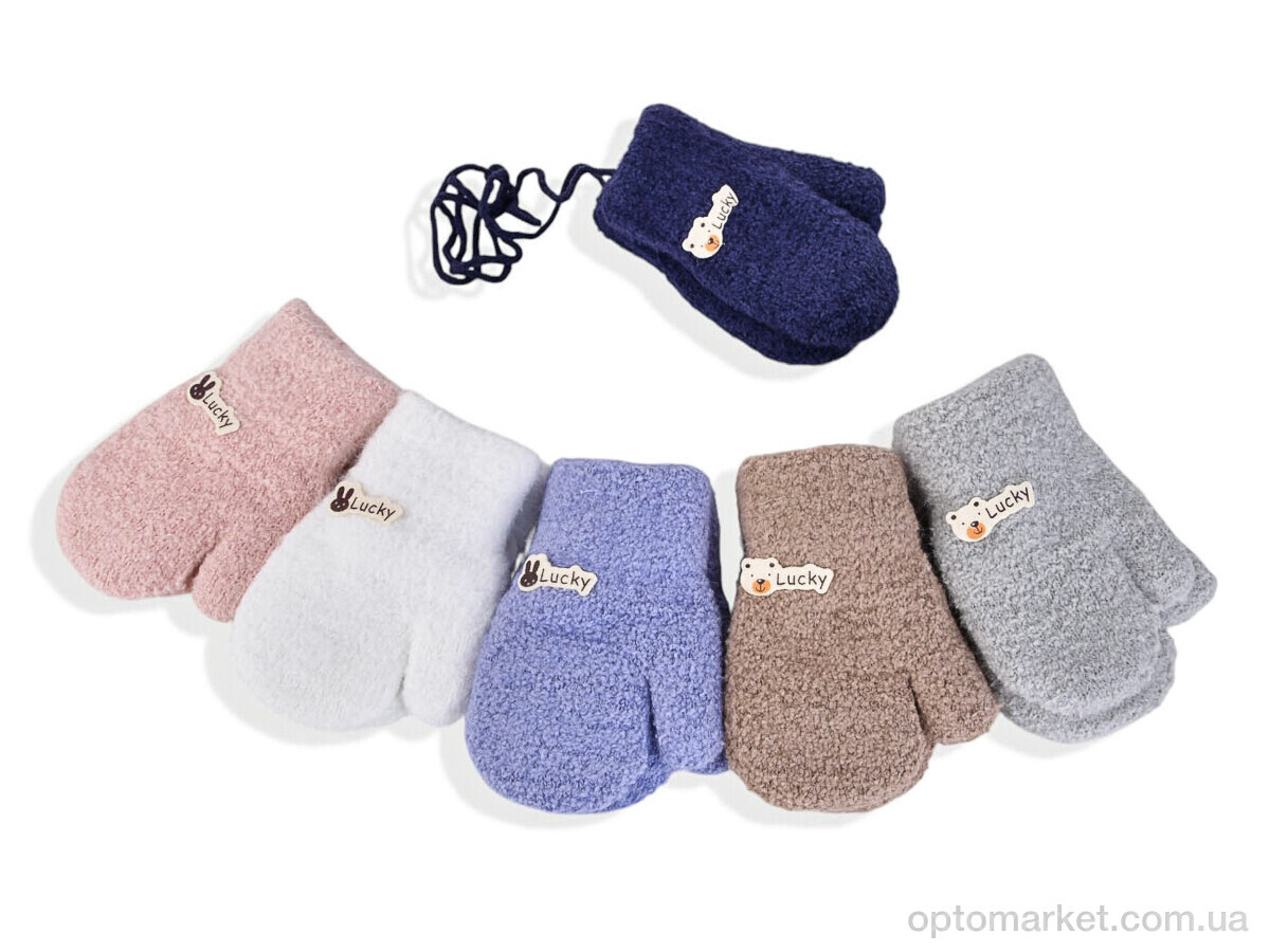 Купить Рукавиці дитячі 2538 (14см) хутро mix Rubi мікс, фото 1